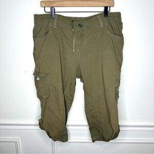 Kuhl Olive Green Cropped Hiking Outdoor Pants Womens 14 *flawed